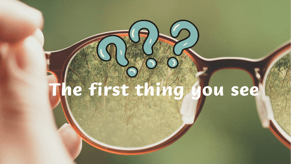 What is the first thing you see?